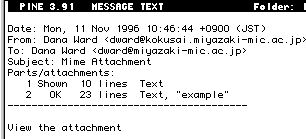 MIME Attachment View